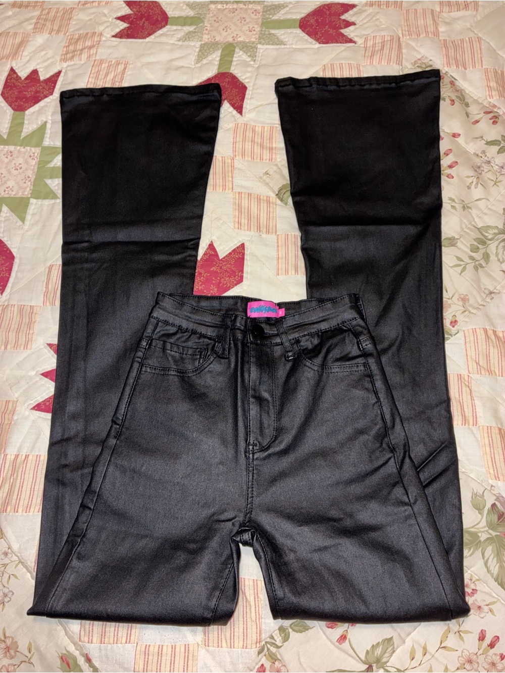 Edikted leather pants- Classic High-Rise Stretch Fit